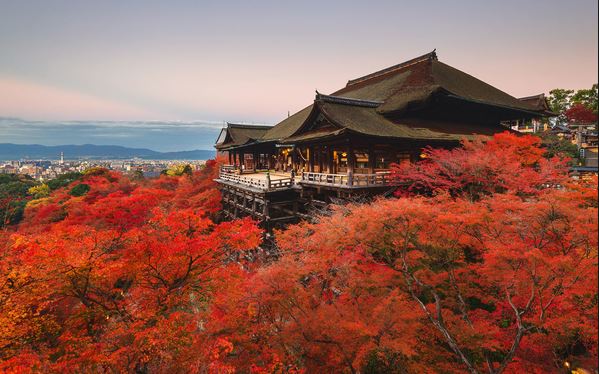 toàn cảnh di tích cố đô Kyoto