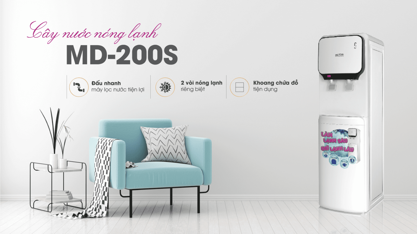 Máy nước nóng lạnh Mutosi MD-200S